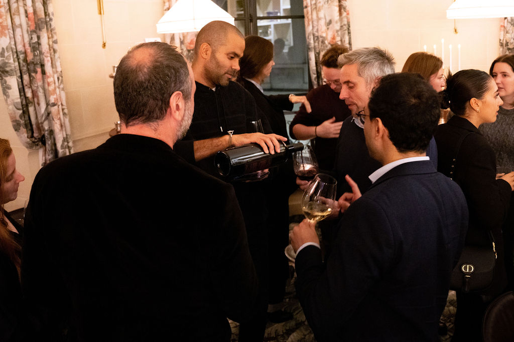 Tony Parker and Saïd El Yousfi at a private Club dVIN event in Paris